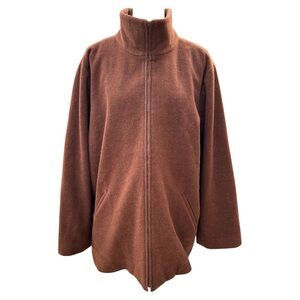 Eileen Fisher Chocolate Brown wool jacket SZ 2X